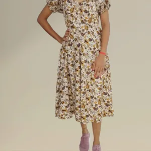 Women floral print fit & Flared Dress