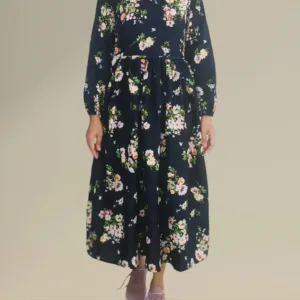 Women Crepe A-line midi Dress